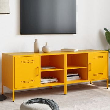 Vidaxl vidaXL TV stojala, 2 kosa, gorčična, 68 x 39 x 50,5 cm, jeklo