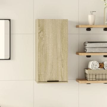 Vidaxl vidaXL Stenska kopalniška omarica sonoma hrast 32x20x67 cm