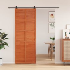 shumee Hlevska vrata voščeno rjava 80x208 cm trdna borovina