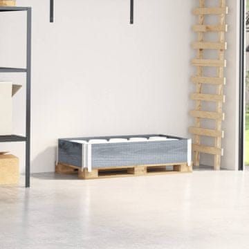 Vidaxl vidaXL Paletna ograja siva 100x50 cm masivni borov les