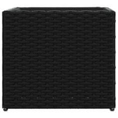 Vidaxl Vrtna korita 2 kosa črna 36x30x32 cm poli ratan