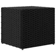 Vidaxl Vrtna korita 2 kosa črna 36x30x32 cm poli ratan