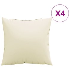 Vidaxl Blazine za kavč 4 kosi krem 50x50 cm blago