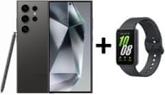 Samsung komplet Galaxy S24 Ultra (S928) pametni telefon, 256 GB, črna + Galaxy Fit 3 pametna zapestnica, siva (SM-R390NZAAEUE)