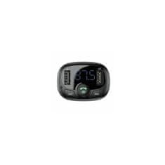 BASEUS avtomobilski FM-oddajnik + avtopolnilec 2xUSB, microSD, črn