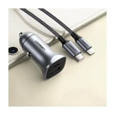 Ugreen CD137 AVTOPOLNILEC DVOJNI PD30W+SCP22.5W