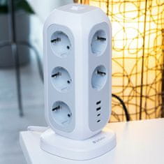 Verbatim EUPT-01 Multi Plug Power Tower 11 AC outlets