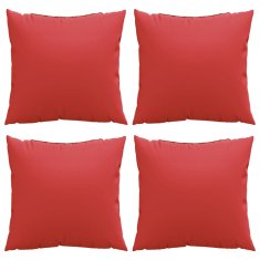 Vidaxl Blazine za kavč 4 kosi rdeče 50x50 cm blago