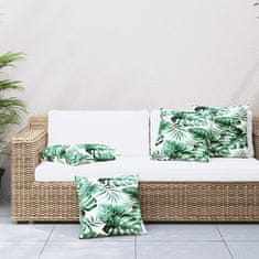 Vidaxl Blazine za kavč 4 kosi vzorec listja 60x60 cm blago