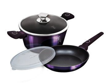 Berlingerhaus Berlingerhaus BH-7102 Komplet posod s titanovo površino 4 kosi Vijolična kolekcija Eclipse