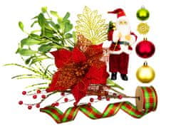 LAALU.cz Okrašeno umetno božično drevo SANTA II 60 cm z LED osvetlitvijo v cvetju