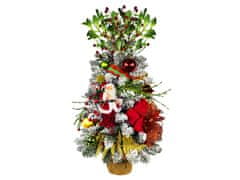 LAALU.cz Okrašeno umetno božično drevo SANTA 60 cm z LED osvetlitvijo v cvetju