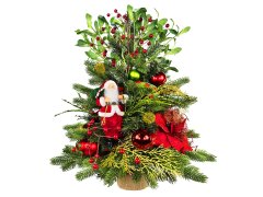 LAALU.cz Okrašeno umetno božično drevo SANTA II 60 cm z LED osvetlitvijo v cvetju