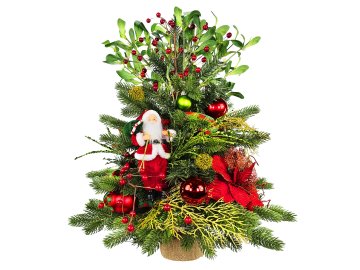 LAALU.cz Okrašeno umetno božično drevo SANTA II 60 cm z LED osvetlitvijo v cvetju