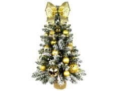 LAALU.cz Okrašeno umetno božično drevo GOLDEN CHRISTMAS 60 cm z LED osvetlitvijo v cvetju
