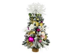 LAALU.cz Okrašeno umetno božično drevo PINK DECORATION 60 cm z LED LIGHTING IN FLOWER