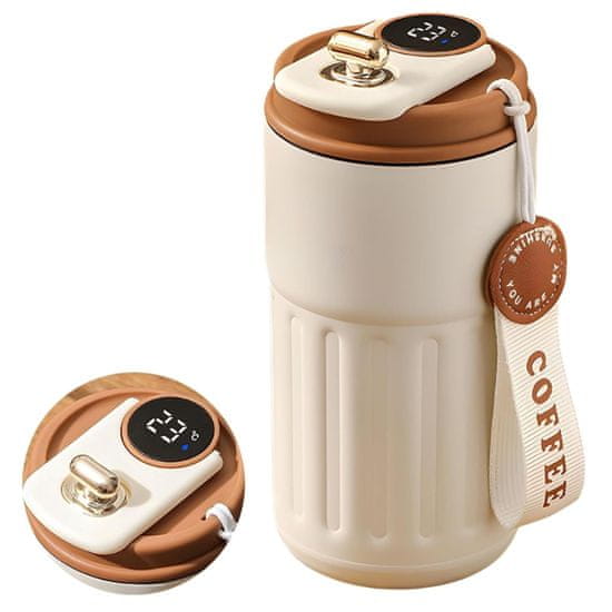 HOME & MARKER® Digitalna termovka, Termovka za pijačo, Prikazovanje temperature (450 ml) | SMARTSIP