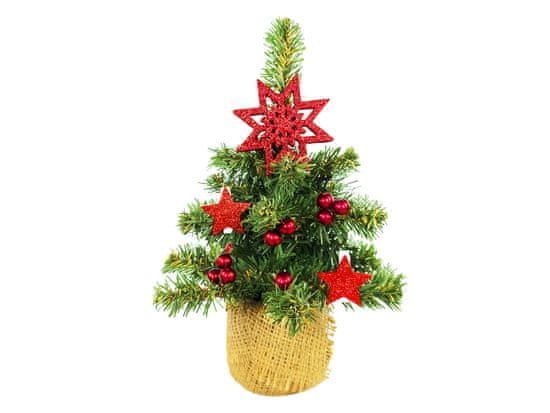 LAALU.cz Okrašeno umetno božično drevo s 24 okraski TINY 6 v loncu 25 cm