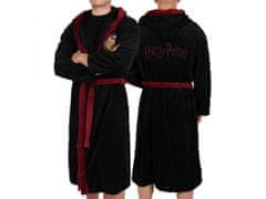 sarcia.eu Črn moški kopalni plašč s kapuco Harry Potter GRYFFINDOR, certifikat OEKO-TEX STANDARD 100 S
