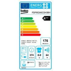 Beko Sušilni stroj XDF85245CSH3BH, A+++