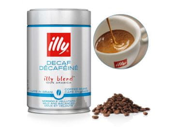 illy Illy Decaffeinato - Italijanska brezkofeinska kava v zrnih, 100% Arabica 250g
