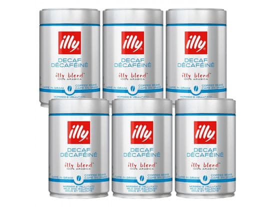 illy Illy Decaffeinato - Italijanska brezkofeinska kava v zrnih, 100% Arabica 250g