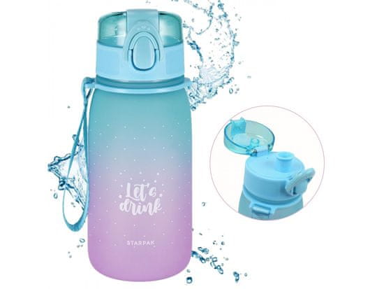 STARPAK Barvna ombre plastenka z ustnikom, plastenka za vodo, 400 ml