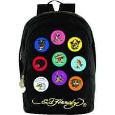 Ed Hardy Šolski nahrbtnik METAL PINS