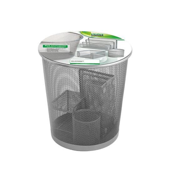 LEBEZ Komplet za pisarno kovinski srebrn 4-delni 80441s