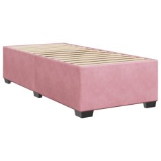 Vidaxl Box spring postelja z vzmetnico roza 80x200 cm žamet