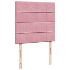 Vidaxl Box spring postelja z vzmetnico roza 80x200 cm žamet