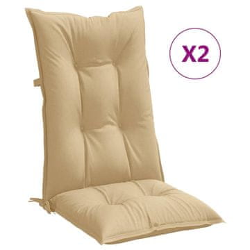 Vidaxl Blazina za stol 2 kosa melanž bež 120x50x7 cm blago