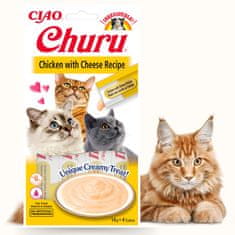 Inaba Cat Churu Purée, piščanec in sir 4x14g