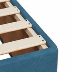 Vidaxl Box spring postelja z vzmetnico modra 90x190 cm žamet