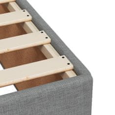 Vidaxl Box spring postelja z vzmetnico svetlo siva 180x200 cm blago