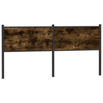 Vidaxl Nadomestno vzglavje dimljeni hrast 180cm inženirski les in jeklo
