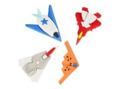 STARPAK 4x Radirka, rakete, vesolje 3D 