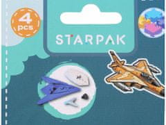 STARPAK 4x Radirka, rakete, vesolje 3D 