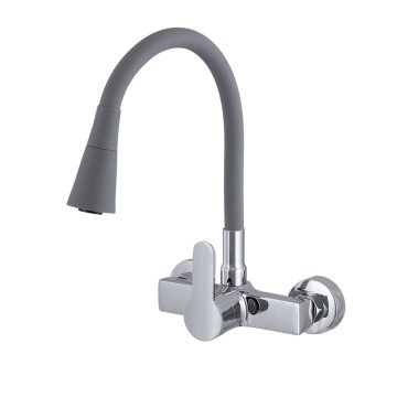 slomart stenska kuhinjska armatura pipa FLEX 3000 siva, krom