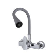 slomart stenska kuhinjska armatura pipa FLEX 3000 siva, krom