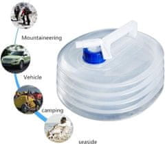 HOME & MARKER® Zbiralnik za vodo, Zložljiv zbiralnik vode, Kampiranje (10L) | AQUATANK