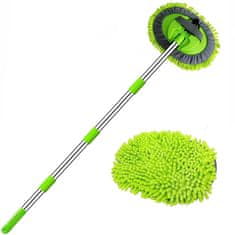 JOIRIDE® Krtača za pranje avtomobila, Čiščenje vozila, teleskopski ročaj (Zelena, 60-105 cm) | CLEANFUZZ