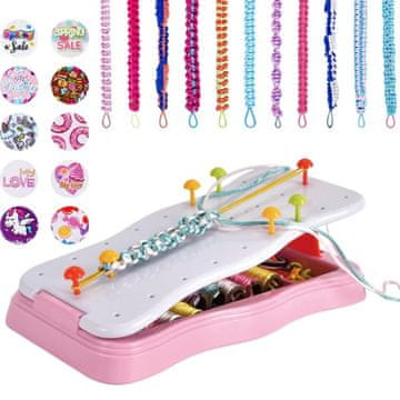 Netscroll Pletilni set za pletenje zapestnic, za otroško zabavo in ustvarjanje, bogat set za ustvarjanje, enostaven za uporabo, hitra izdelava, idealen za začetnike in izkušene, KnitFun