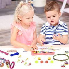 Netscroll Pletilni set za pletenje zapestnic, za otroško zabavo in ustvarjanje, bogat set za ustvarjanje, enostaven za uporabo, hitra izdelava, idealen za začetnike in izkušene, KnitFun