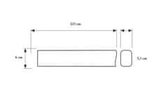 LED svetilka 120cm 40W 4000K 4400lm 70° IP20 CABAIL BELA