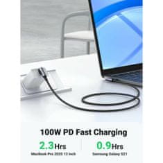Ugreen US335 KOTNI (2) KABEL USB C 100W 2M SIV