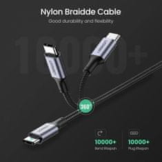 Ugreen US316 USB-C kabel 100W 2m, črn