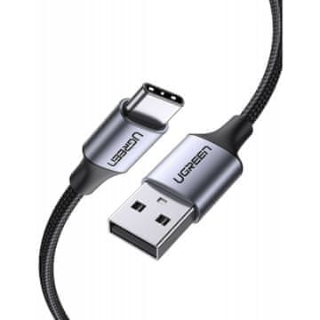 Ugreen US288 Kabel 2.0 USB-A v USB-C nikelj/alu 0,25m