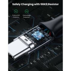 Ugreen US288 Kabel 2.0 USB-A v USB-C nikelj/alu 0,25m