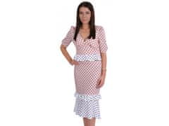 sarcia.eu Roza in bela midi obleka z grahi FOREVER UNIQUE XXL